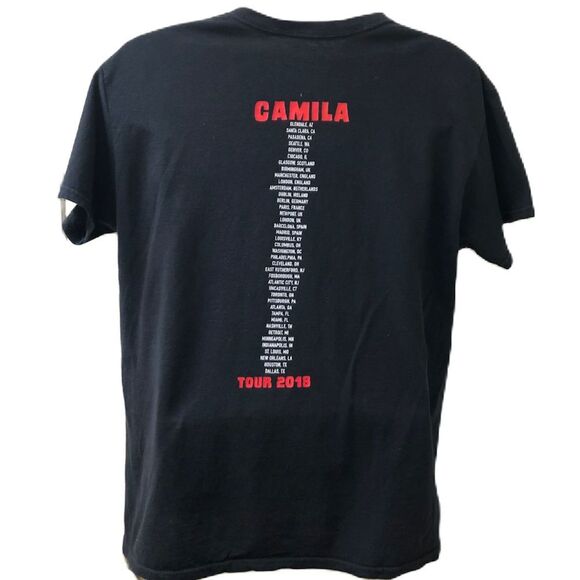 Camila Cabello Black Double Sided Concert Graphic T-Shirt Large Men's Unisex - Picture 3 of 10